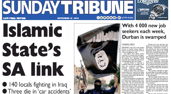 Sunday Tribune Islamic State SA link [slider]