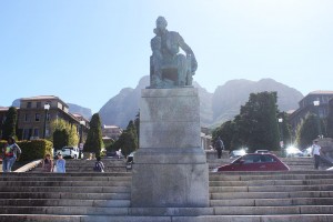 Statue of Rhodes at UCT's Upper Campus
