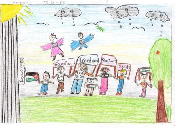10-year-old Batool's depiction of "My Palestine"