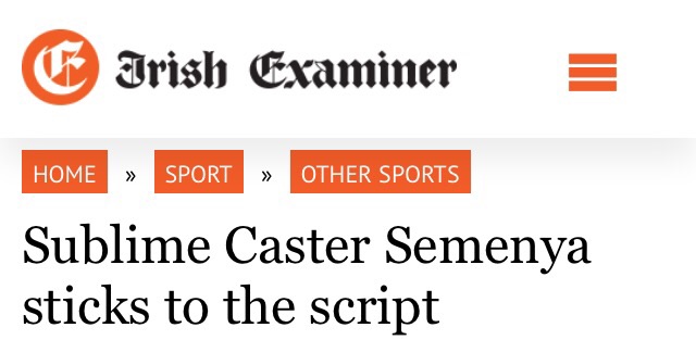 Caster headline Irish Examiner