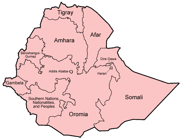 Image via Wkipedia https://upload.wikimedia.org/wikipedia/commons/0/05/Ethiopia_regions_english.png
