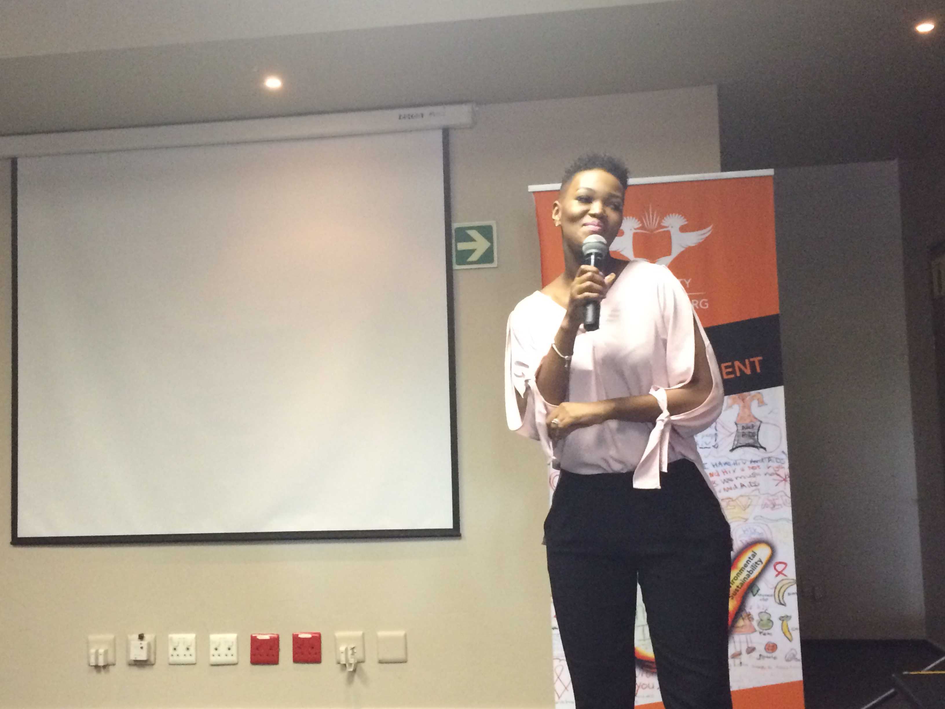 #Onemillionpadscampaign, Bonkang Mantjane, Miss South Africa 2010, speaking at the launch