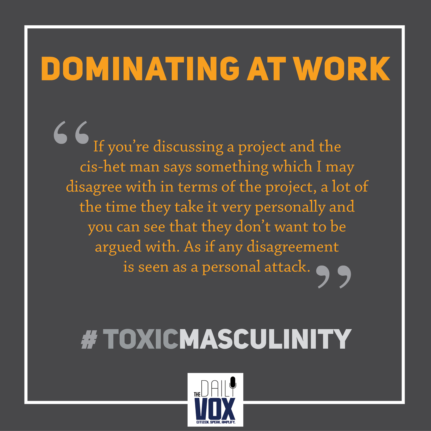 toxic masculinity dominating at work sexism